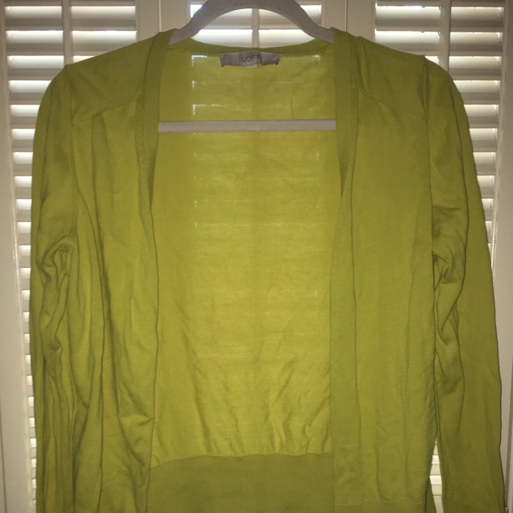 Chartreuse cardigan